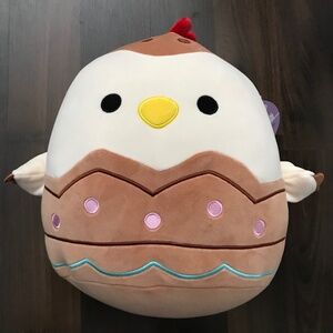 NWT 12” Squishmallows Todd the White Rooster Chicken Easter Egg Plush Toy